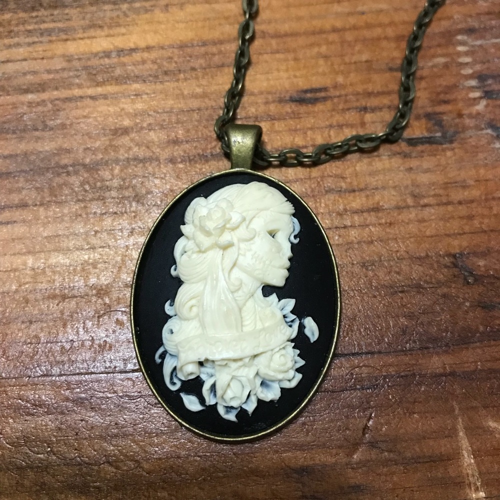 Day Of The Dead Cameo Necklace